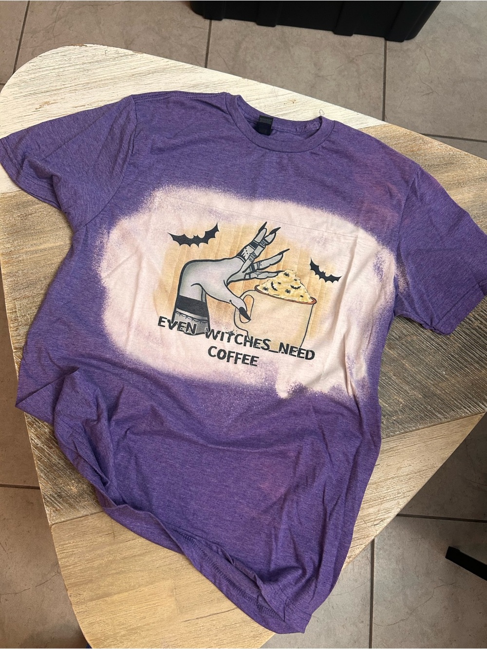 Gildan Purple and White Heathered Tee